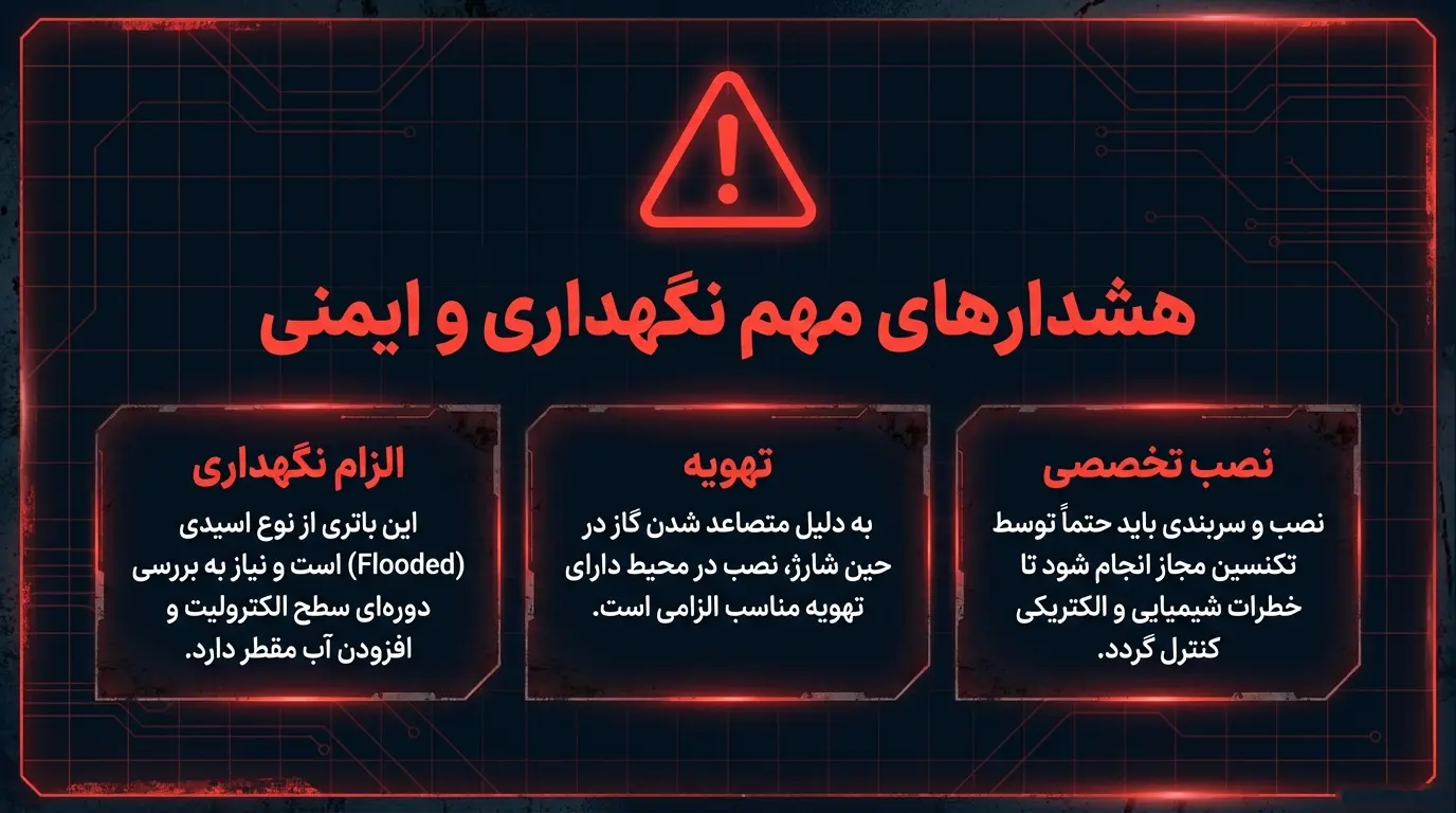 هشدار مهم برای نگهداری بهتر از باتری 3000 آمپر