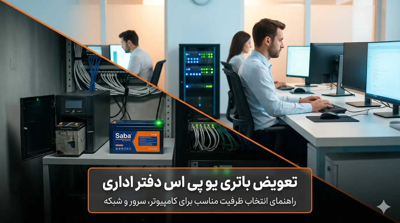 تعویض باتری یو پی اس دفتر اداری