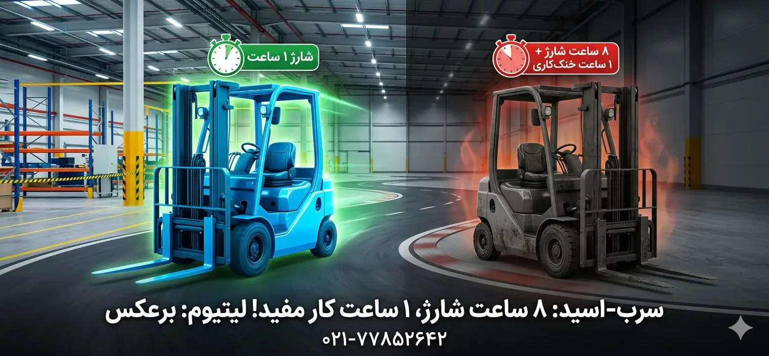 مقایسه باتری لیفتراک لیتیوم و سرب اسید